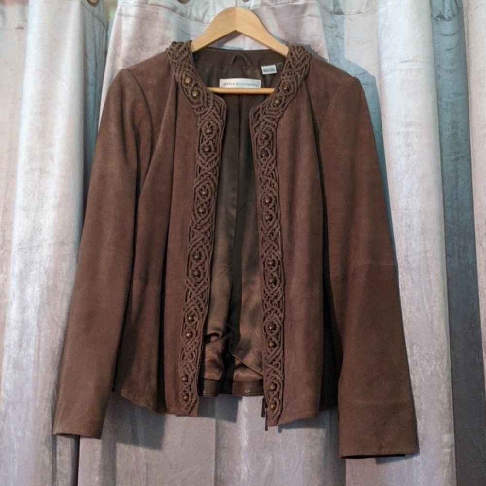 DANA BUCHMAN brown suede jacket